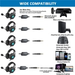 Gaming Headset with Mic for PS4 Xbox One Nintendo Switch, TEUMI RGB LED Light & Volume Control Noise Canceling Gaming Headphones with Microphone for PC Mac Laptop Computer iPad Smartphone