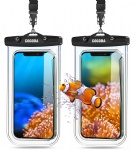 Waterproof Phone Pouch, 2 Pack Underwater Dry Bag IPX8 Waterproof Phone Case Compatible with iPhone 13 Pro Max/12 Mini/11 Pro/XS/XR/8 Plus, Galaxy S21/S20 Up to 7