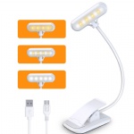 TEUMI Book Light for Reading in Bed, 9 LED Reading Light with 3 Colors and Stepless Dimming, Eye Care Clip Reading Lamp for Kids, Bookworms, Rechargeable 600mAh Battery, Flexible Clip on Book, Laptop