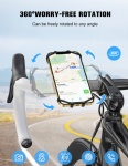 TEUMI Bike Phone Mount, 360° Rotatable Adjustable Universal Motorcycle Phone Mount Bicycle GPS Units Holder, Compatible with iPhone 13 Pro Max,12 Mini,12 Pro,11 Pro Max,X,XS MAX,XR,8 Plus, Samsung S20