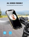 TEUMI Bike Phone Mount, 360° Rotatable Adjustable Universal Motorcycle Phone Mount Bicycle GPS Units Holder, Compatible with iPhone 13 Pro Max,12 Mini,12 Pro,11 Pro Max,X,XS MAX,XR,8 Plus, Samsung S20