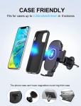 TEUMI Wireless Car Charger Mount [QC 3.0 Charger Adapter Included], 15W Max Qi Fast Charging Air Vent Car Phone Holder Compatible with iPhone 13 Pro Max 12 Mini 11 XS XR, Samsung S21 S20 S10 Note20