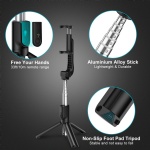 Selfie Stick Tripod with Bluetooth Remote, TEUMI Lightweight Monopod Mini Pocket Tripod for Cell Phone, Travel Tripod Compatible with iPhone 13 Pro Max, 12 Mini, 11 Pro Max, XS Max, XR, X, 8 Plus