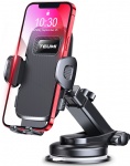 TEUMI Cell Phone Holder Car, Military-Grade Suction with Extra Sticky Pad Car Phone Holder for Dashboard & Windscreen, 360° Rotate Car Phone Mount Compatible with iPhone 13 Pro Max 12 11, 4”-7” Phone