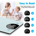 Kitchen Scale, TEUMI Digital Food Scale with LED Display & Tare Button, 22lb/10kg, Tempered Glass, Auto-Off, 4 Units Multifunction Scale Grams for Kitchen Cooking Baking Dieting