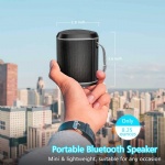 Bluetooth Speaker Portable Wireless, TEUMI Mini Speaker, Bluetooth 5.0 66ft Range, Rich Bass, Built-in Mic, Support AUX & TF Card & TWS Paring, IPX6 Waterproof Outdoor Speaker for Party, Beach